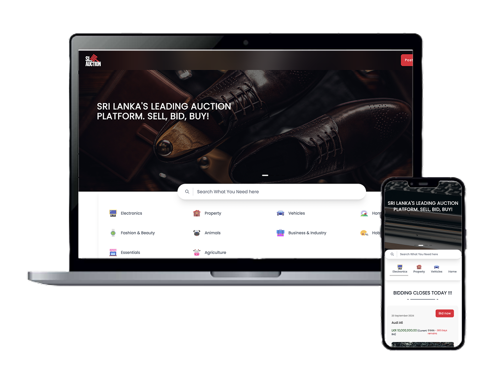 SLAuction - Custom Laravel & Nuxt.js Real-time Live Bidding Web Application