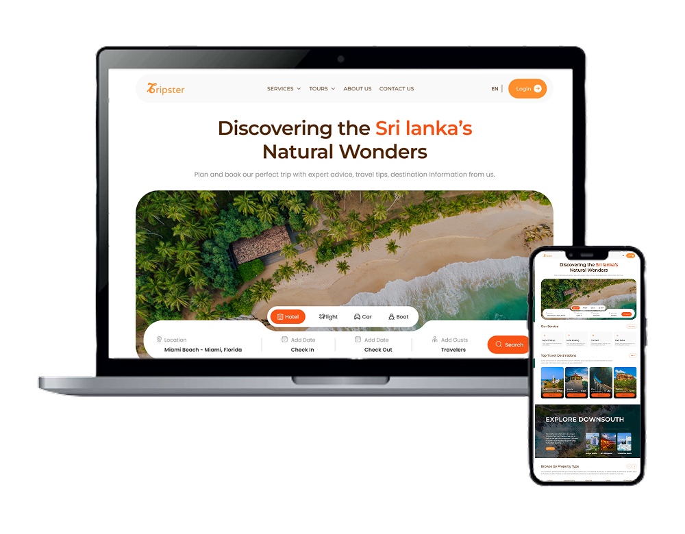 Ceylon Nooks - Custom Laravel, React & Svelte Tourism Booking System