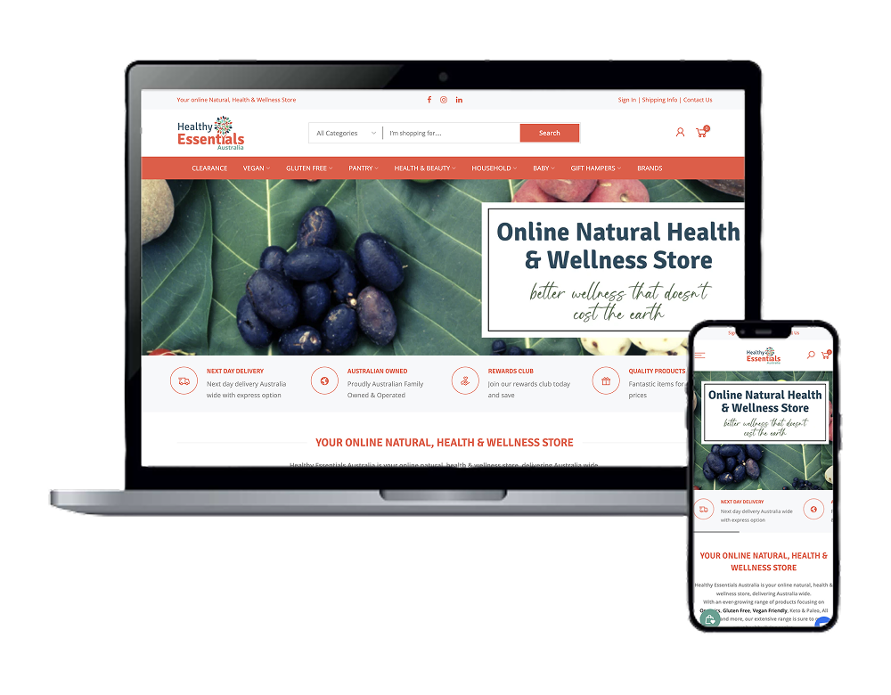 Healthy Hampers - Shopify E-Commerce Website & Custom Checkout Australia