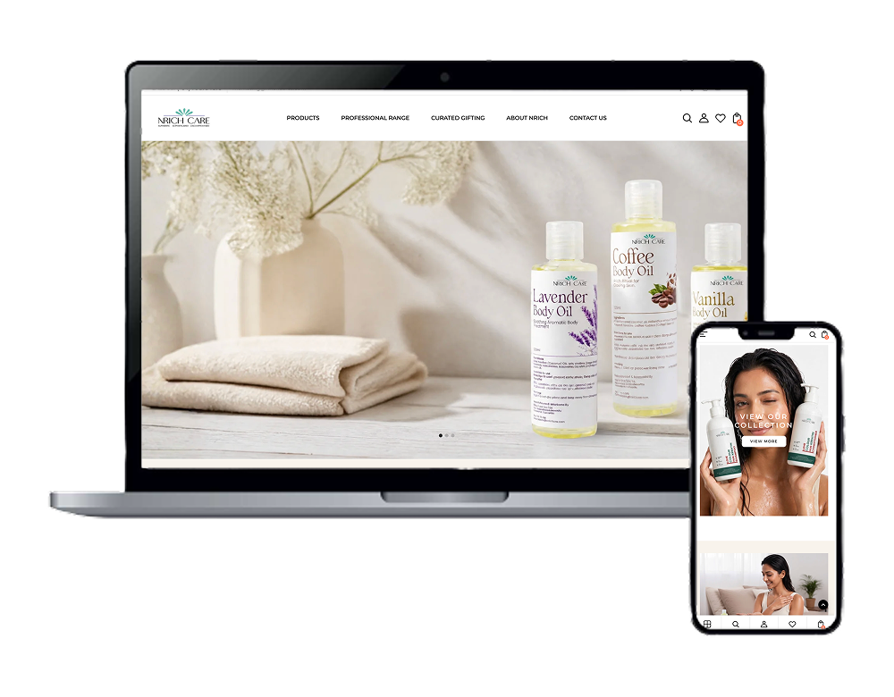 NRich Cares - Natural Health Supplements Shopify E-Commerce Website Sri Lanka
