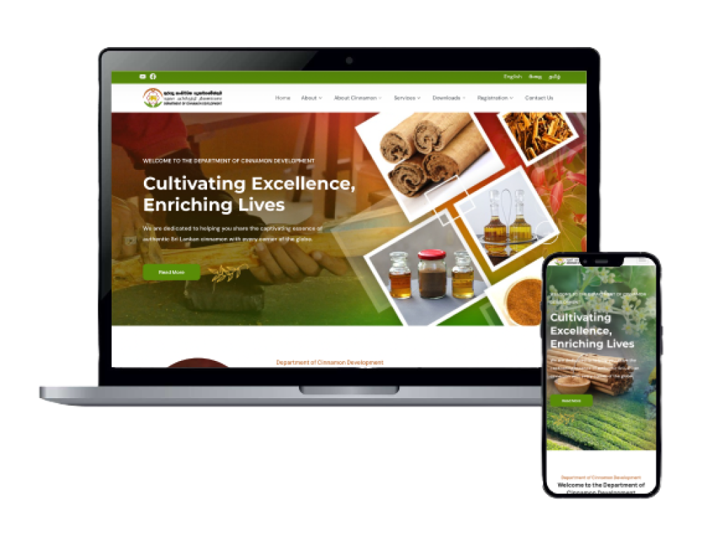 Cinnamon Department Sri Lanka - Official Government Website Development