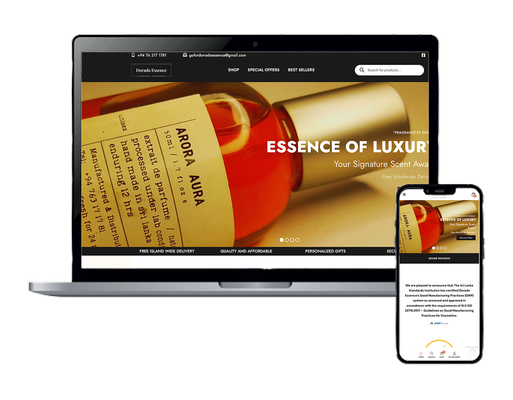 Dorado Handmade Perfume - Luxury Fragrances WooCommerce E-Commerce Store