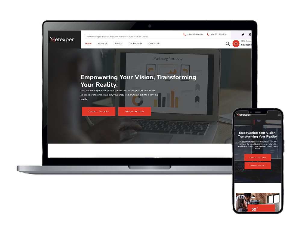 NetExper - IT Services Corporate WordPress Website Development
