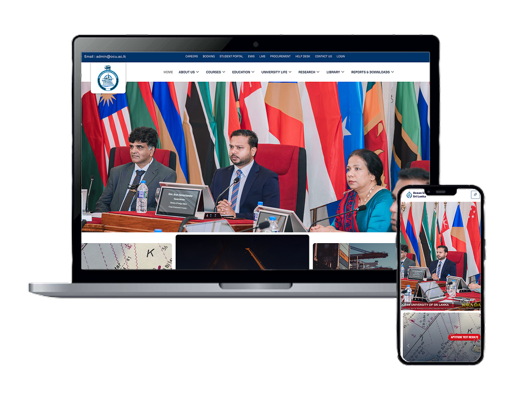 Ocean University Sri Lanka - Higher Education Institutional Website Development